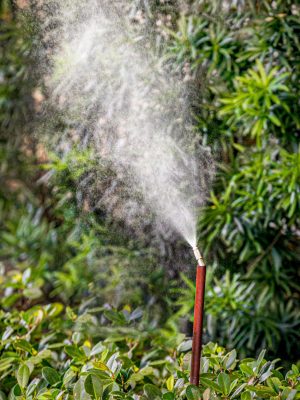 turned on MosquitoNix Misting System at a garden